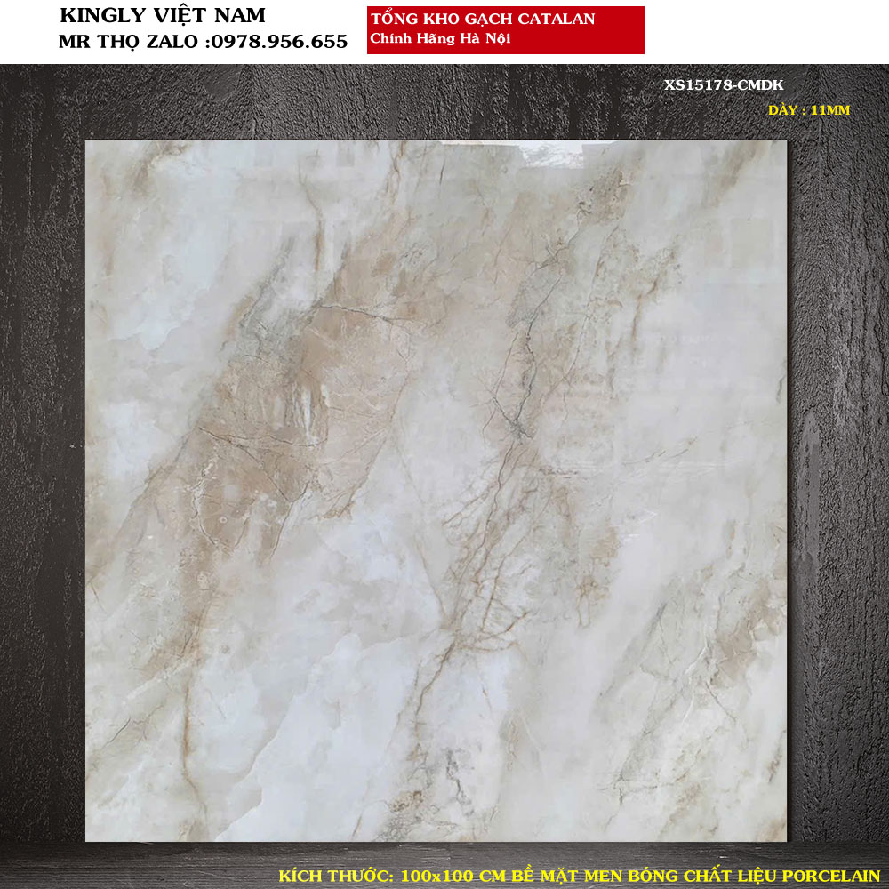 Gạch Lát nền Catalan 100x100 cm XS15178 Loại 1